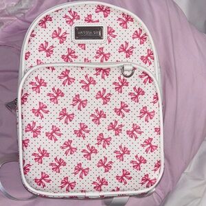 Pink Bow Patterned Backpack